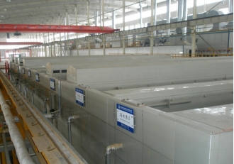 Tank immersion pretreatment line
